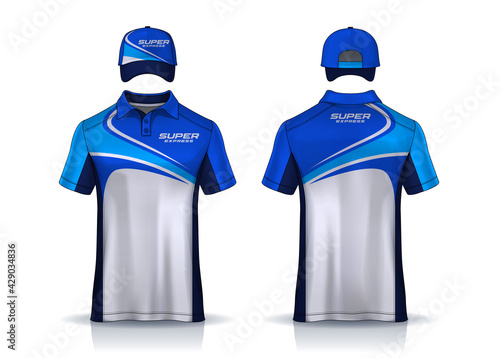 Corporate Work Shirts,t-shirt and cap templates design. uniform for company.