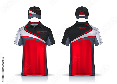 Corporate Work Shirts,t-shirt and cap templates design. uniform for company.