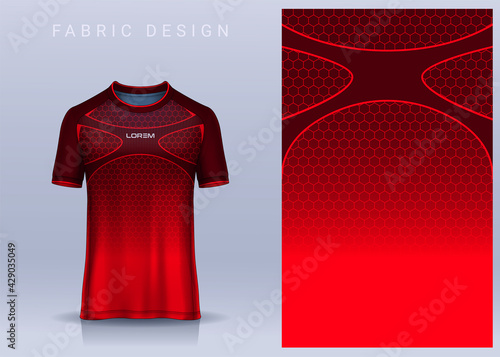 Fabric textile for Sport t-shirt ,Soccer jersey mockup for football club. uniform front view.