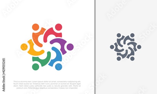Global Community Logo Icon Elements Template. Community human Logo template vector. Community health care. Abstract Community logo