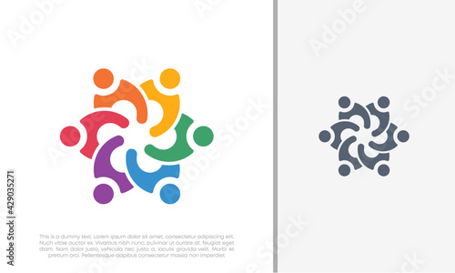 Global Community Logo Icon Elements Template. Community human Logo template vector. Community health care. Abstract Community logo