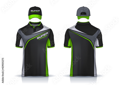 Corporate Work Shirts,t-shirt and cap templates design. uniform for company.