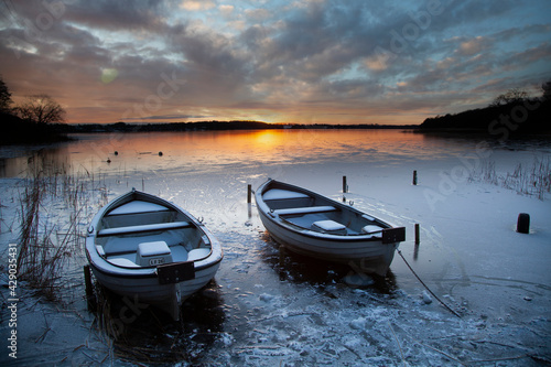 View on a beautiful lake in denmark scandinavia