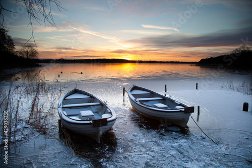 View on a beautiful lake in denmark scandinavia