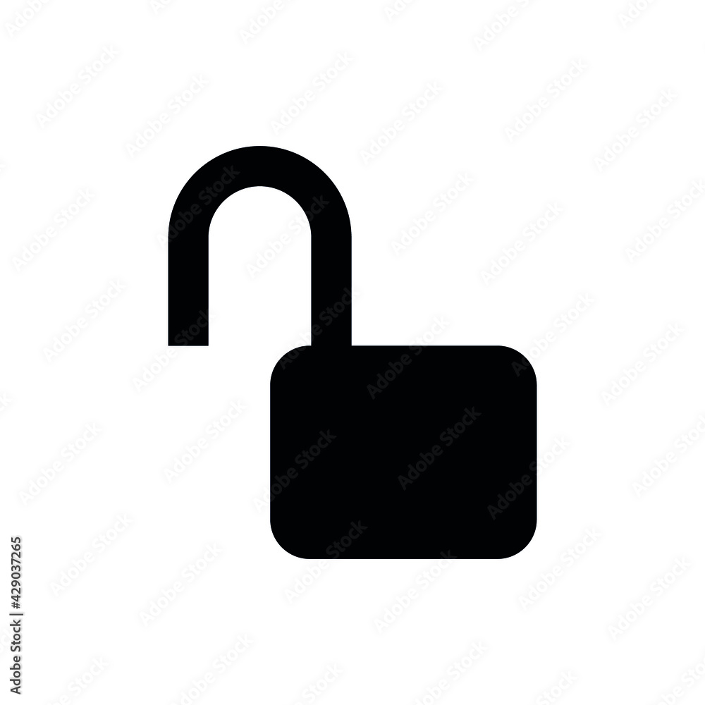 open padlock icon editable vector open padlock icon editable vector