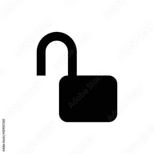 open padlock icon editable vector
