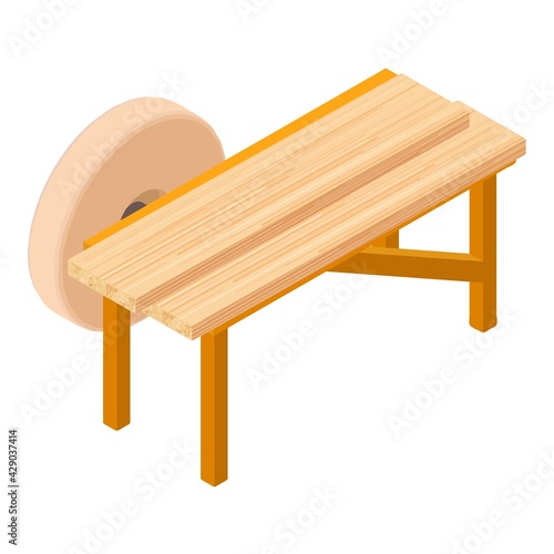 Workshop equipment icon. Isometric illustration of workshop equipment vector icon for web