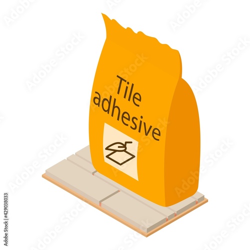 Laying tile icon. Isometric illustration of laying tile vector icon for web