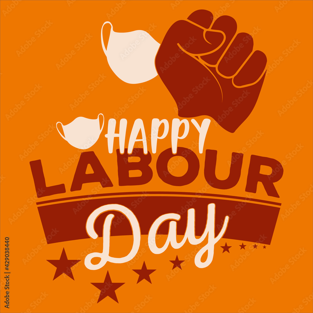 Happy labor day printable svg vector t shirts design Stock Vector