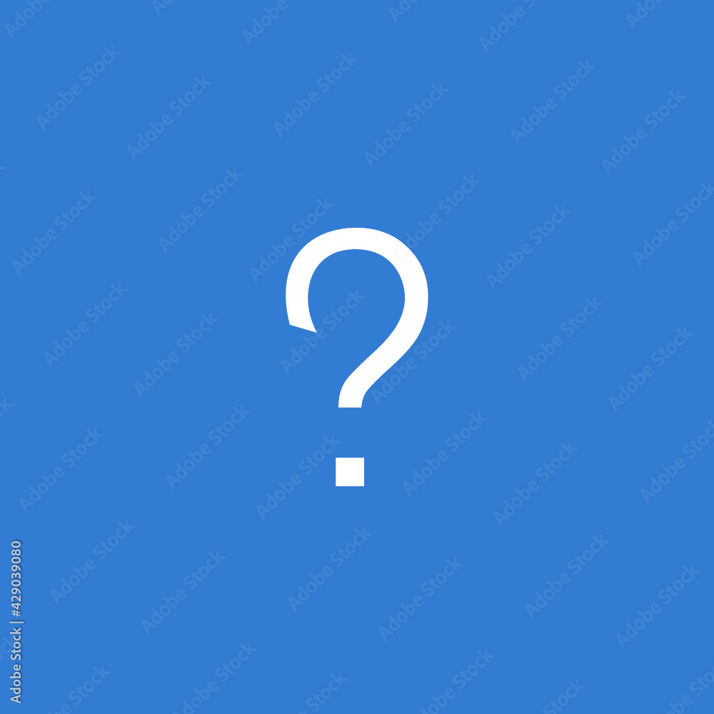 question symbol futuristic text in thin stroke with empty space question symbol futuristic text in thin stroke with empty space