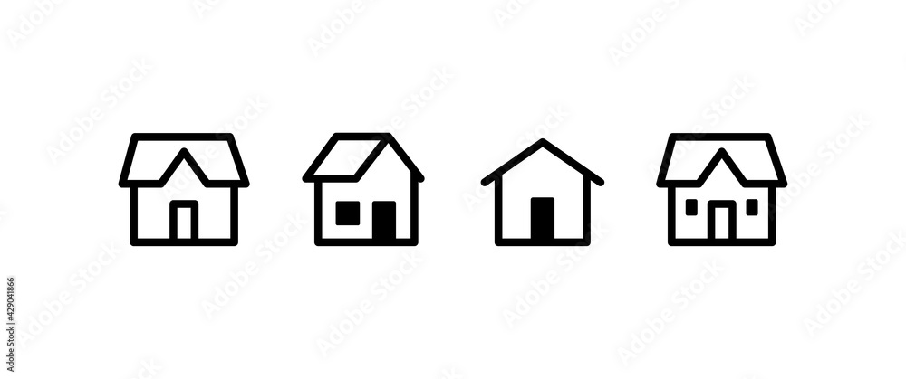 House vector icon set. Home symbol. House vector icon set. Home symbol.