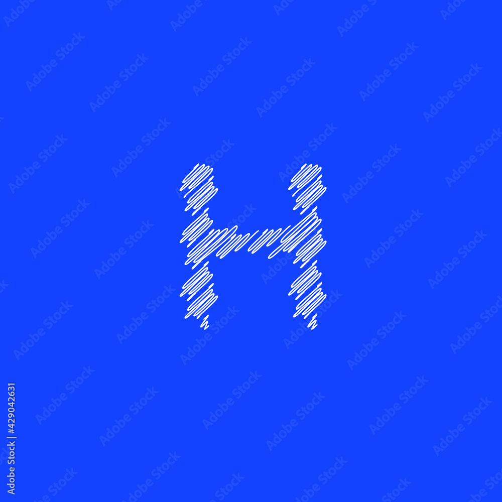 font H scribble effect texture font H scribble effect texture