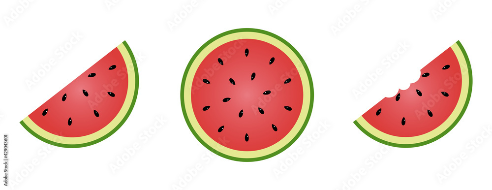 Watermelon on a white background. Vector illustration Watermelon on a white background. Vector illustration
