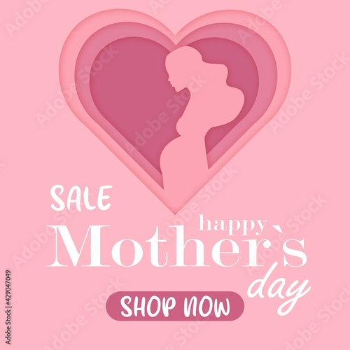 happy mother`s day, sale, heart