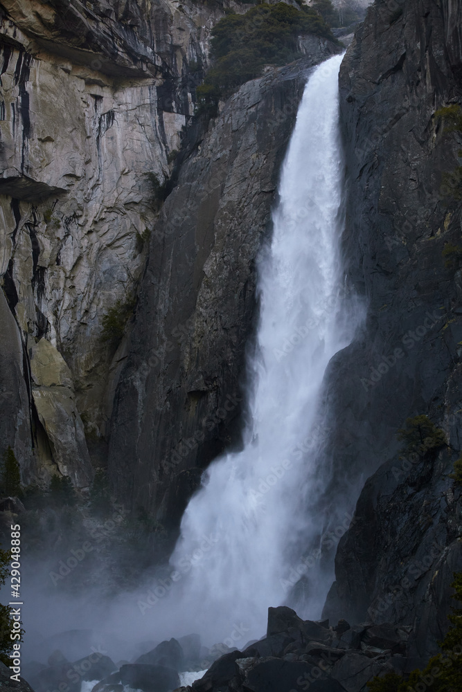 Yosemite Falls Bottom Half Close View
