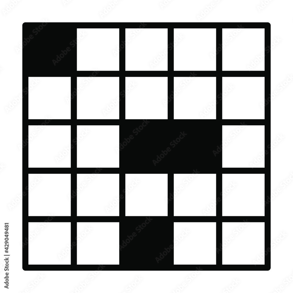 crossword icons. crossword symbol vector elements for infographic web.