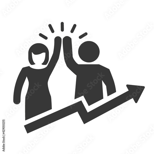 icon successful team vector illustration
