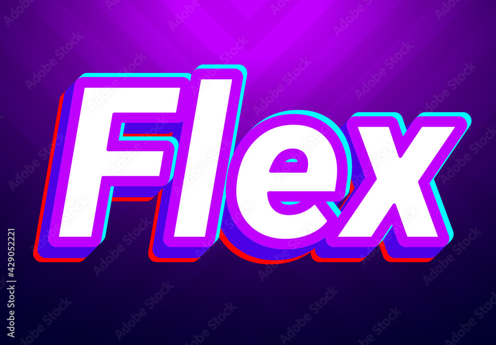 Neon Dark Purple Text Effect Stock Template Adobe Stock