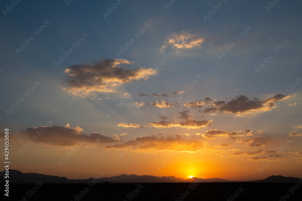 Beautiful sunset and sunrise sky in Iran Beautiful sunset and sunrise sky in Iran