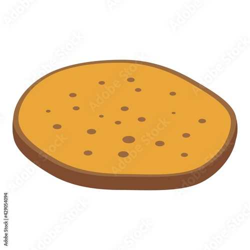 Pita bread cooked icon. Isometric of Pita bread cooked vector icon for web design isolated on white background