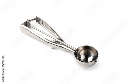 Ice cream spoon, a device for creating balls of food