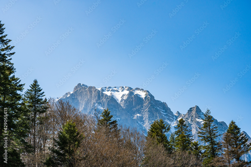 Romanian mountain peak in Bucegi massif, Transylvania