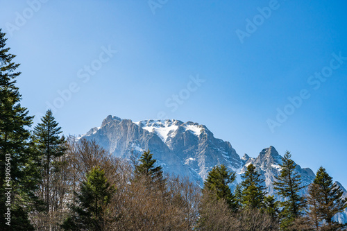 Obraz na płótnie Romanian mountain peak in Bucegi massif, Transylvania w salonie