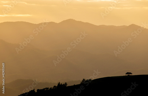 Wallpaper Mural sunset in the mountains Torontodigital.ca