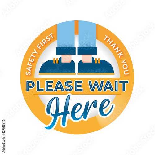 WAIT HERE PLEASE - SIGN - VECTOR - JPEG - PNG - NO BACKGROUND	