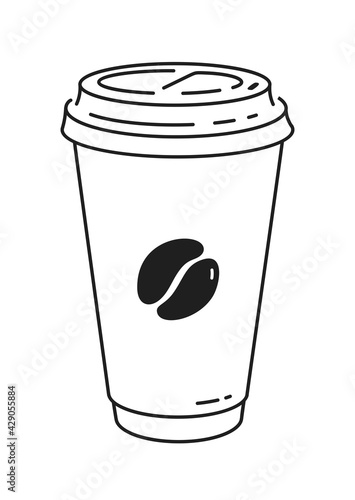 Disposable paper coffee cup