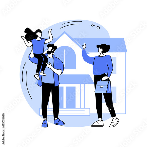 Breadwinner abstract concept vector illustration.