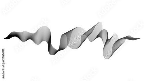 Abstract backdrop with wave gradient lines