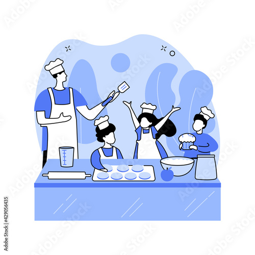 Cooking camp abstract concept vector illustration.