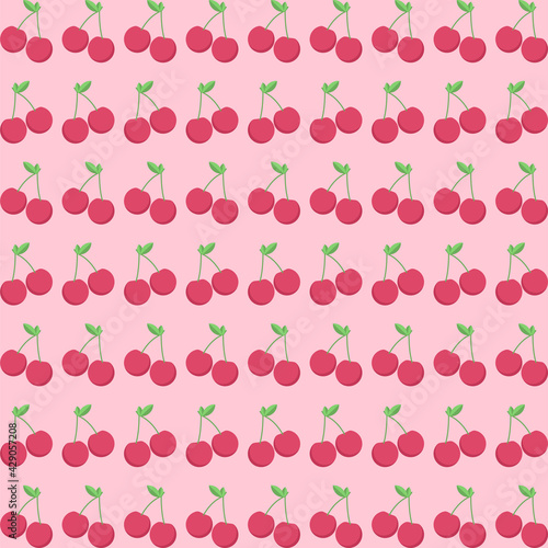 seamless pattern with cherries