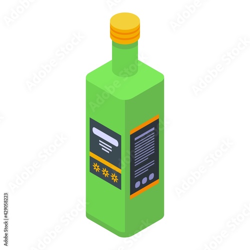 Vinegar bottle icon. Isometric of Vinegar bottle vector icon for web design isolated on white background
