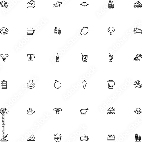 icon vector icon set such as: honey, shellfish, aluminum, rabies, creamy, caffeine, sausage, ravioli, italy, multicolored, beaker, spaghetti, weird, fried, lamb, glyph, metal, frozen, doodle, swim