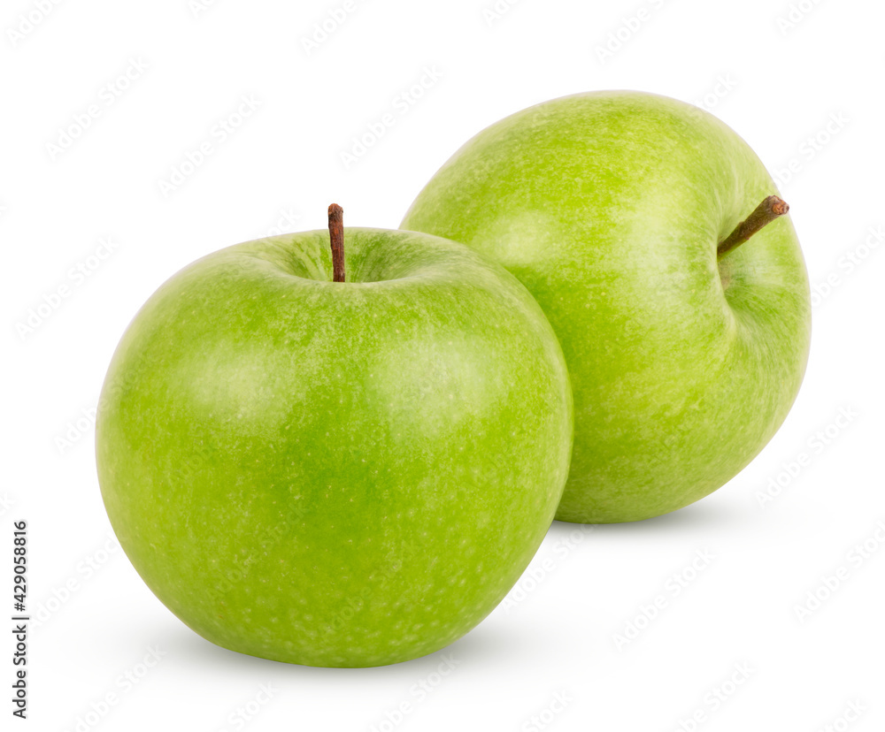 Fresh Green Apples Isolated on White Background with Clipping Path. Fresh Green Apples Isolated on White Background with Clipping Path.