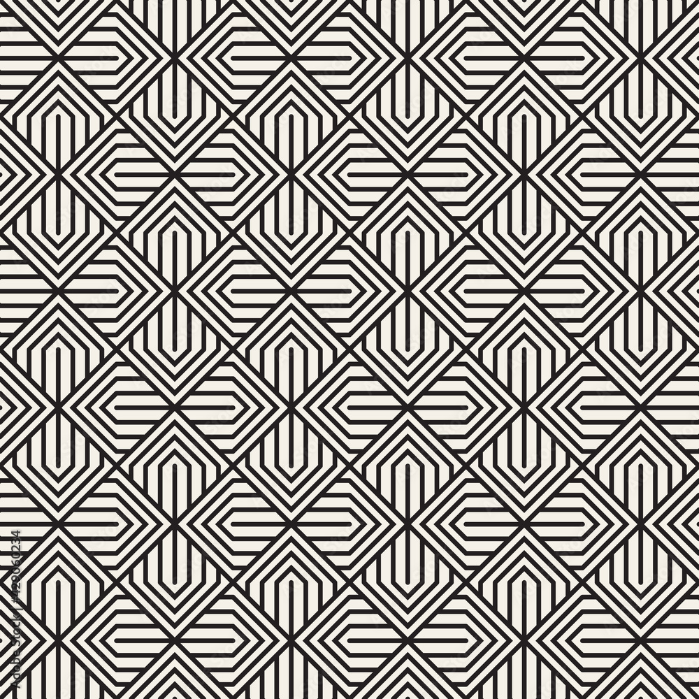 Vector seamless pattern. Modern stylish abstract texture. Repeating geometric tiles.