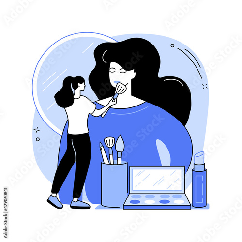 Professional makeup abstract concept vector illustration.