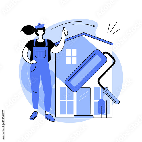 House renovation abstract concept vector illustration.