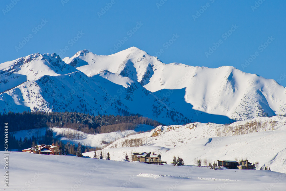 Mt. Crested Butte Residences - Town of Mt. Crested Butte in winter, Gunnison County, Colorado