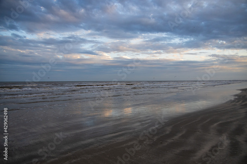Wallpaper Mural Beach, ocean, blue sky with clouds pano Torontodigital.ca