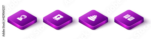 Set Isometric Jesus Christ, Holy bible book, Stack hot stones and The commandments icon. Vector