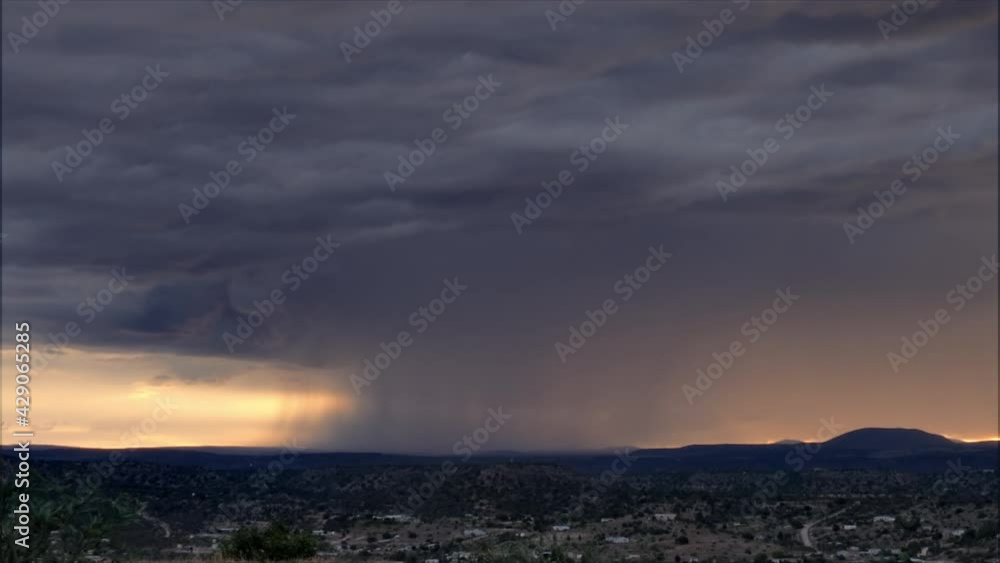 Arizona Monsoon Rain Storm at Sunrise Time Lapse Arizona Monsoon Rain Storm at Sunrise Time Lapse