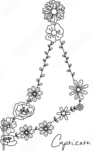 Zodiac floral constellation