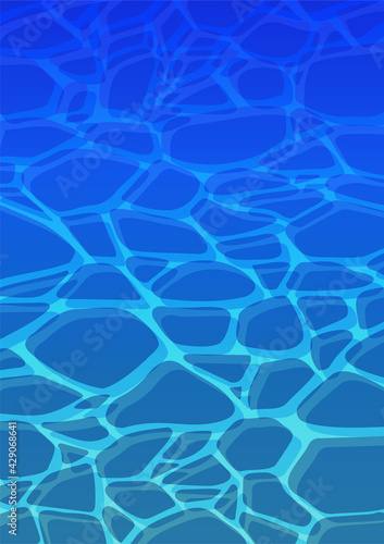 青い水面のイラスト