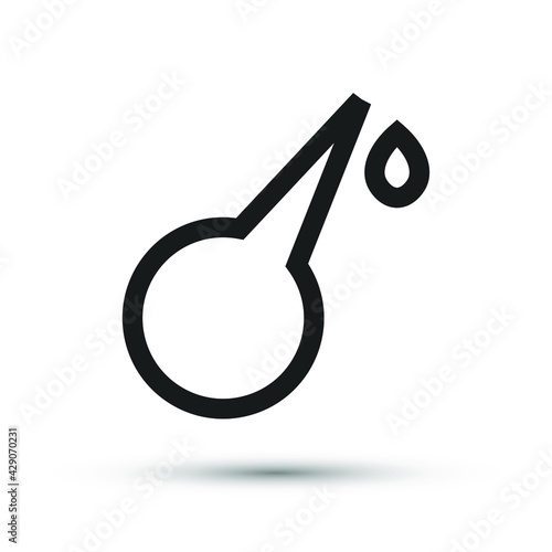 Enema icon. Isolated vector distance symbol. Simple pictogram for mobile concept and web apps. Vector line icon isolated on a white background.