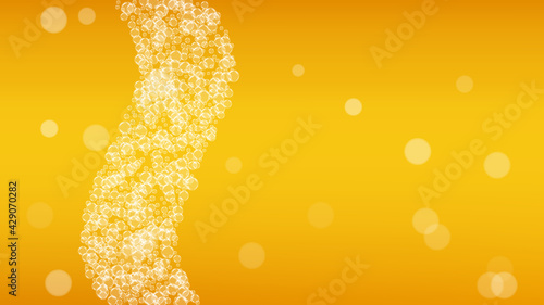 Beer foam. Craft lager splash. Oktoberfest background.