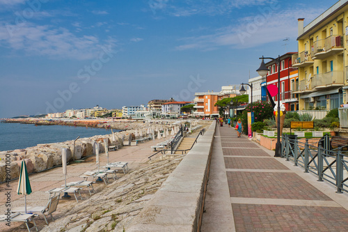Walking at the seaside of Caorle city