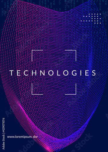 Digital technology abstract background. Artificial intelligence, deep learning and big data concept.